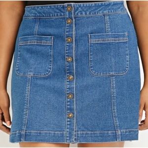 Plus sized Denim button down skirt